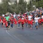 انطلاق ماراثون المشي للاطفال بتنظيم من بلدية رام الله 