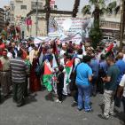 وقفة تضامنية لدعم التوجه لطرد اسرائيل من الفيفا وسط رام الله