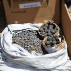 هندسة المتفجرات في الشرطة الفلسطينية تتلف كمية من الألعاب النارية