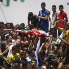 تشييع جثمان الشهيد عبد الله غنيمات في بلدة كفر مالك