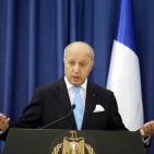 الرئيس محمود عباس يلتقي وزير الخارجية الفرنسي لوران فابيوس،في مقر الرئاسة برام الله