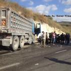 اصابتان في حادث سير  جنوب جنين