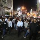 مجسم لسفينة أسطول الحرية يجوب شوارع رام الله