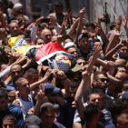 تشييع  جثمان الشهيد  محمد الكسبة “17 عاما” مخيم قلنديا شمال القدس.