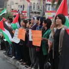 نابلس: وقفة احتجاجية ضد مجزرة وجريمة إحراق المستوطنين لعائلة الدوابشة