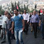 نابلس: وقفة احتجاجية ضد مجزرة وجريمة إحراق المستوطنين لعائلة الدوابشة