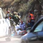 بالصور : عملية الدهس المزعومة شرق رام الله