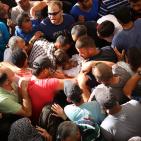 تشييع جثمان الشهيد أنس طه في بلدة قطنة