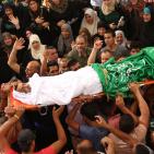 تشييع جثمان الشهيد أنس طه في بلدة قطنة