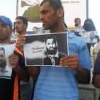 اعتصام مع الأسير علان وسط الخليل