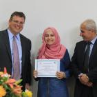 حفل تخريج جامعة النجاح والقنصلية الأمريكية في القدس لطالبات النادي العلمي 