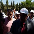 اعتصام  امام مجلس الوزراء لرفض استملاك اراضي واقامة مصنع اسمنت في اراضي طولكرم