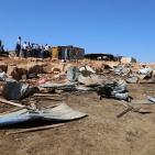 الاحتلال  يشرد  ثلاث اسربهدم مساكن وحظائر لعائلات بدوية شرق رام الله