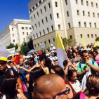 المدارس  الاهليه داخل 48  تتظاهر امام مكتب نتنياهو في القدس الغربية