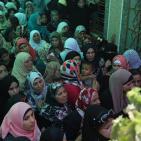 تشييع جثمان الشهيدة رهام دوابشة في بلدة دوما قرب نابلس