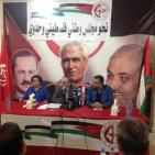 ابواحمد فؤاد في مؤتمر صحفي للجبهة الشعبيه في بيروت