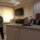 رئيس جامعة بيرزيت يعقد مؤتمرا صحفيا في الجامعة