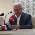 رئيس جامعة بيرزيت يعقد مؤتمرا صحفيا في الجامعة