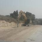 اعمال  اصلاح الشوارع  في عرابه جنين