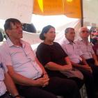 خيمة الاعتصام تضامنا مع المدارس الاهلية مقابل وزارة المعارف في الناصرة