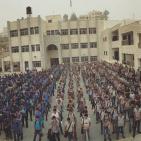 طابور الصباح في مدرسة ذكور تقوع الثانويه/بيت لحم.