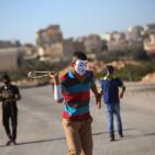 مواجهات امام سجن عوفر غربي رام الله