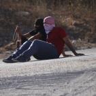 مواجهات امام سجن عوفر غربي رام الله