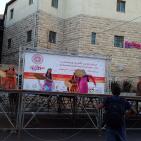 فرقة الهدف للدبكة  الشعبية و فرقة كنعان للتراث والفنون الشعبية في سوق الحرجة رام الله