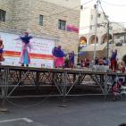 فرقة الهدف للدبكة  الشعبية و فرقة كنعان للتراث والفنون الشعبية في سوق الحرجة رام الله