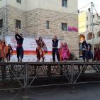 فرقة الهدف للدبكة  الشعبية و فرقة كنعان للتراث والفنون الشعبية في سوق الحرجة رام الله