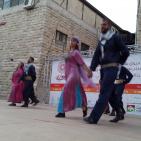 فرقة الهدف للدبكة  الشعبية و فرقة كنعان للتراث والفنون الشعبية في سوق الحرجة رام الله