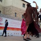 فرقة الهدف للدبكة  الشعبية و فرقة كنعان للتراث والفنون الشعبية في سوق الحرجة رام الله