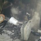 بالصور: الدفاع المدني ينقذ 3 مسنات إثر حريق منزل غرب رام الله