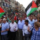 رام الله تنتصر للقدس في مسيرة احتجاج على القمع الاسرائيلي في الاقصى والمسجد الاقصى