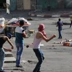 بالصور: ثلاث اصابات في مواجهات باب الزاوية بالخليل