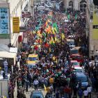 جماهير غفيرة تشيع الشهيد مهند حلبي في البيرة