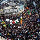 جماهير غفيرة تشيع الشهيد مهند حلبي في البيرة