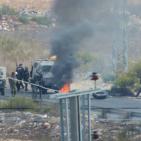 مواجهات بين طلبة بيرزيت وقوات الاحتلال عند مدخل البيرة الشمالي