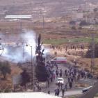 الاحتلال يقمع مسيرة سلمية للمحامين عند المدخل الشمالي لمدينة البيرة