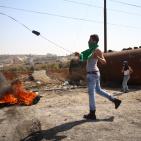 اصابات بمواجهات شمال البيرة في يوم الغضب