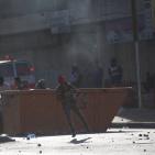 اصابات بمواجهات شمال البيرة في يوم الغضب