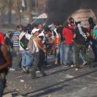 اصابات بمواجهات شمال البيرة في يوم الغضب