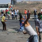 مواجهات حاجز حوارة جنوب نابلس في جمعة الغضب