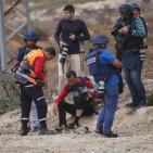 اصابة مصور راية ومواجهات شمال مدينة البيرة