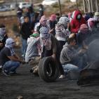 مواجهات المدخل الشمالي لمدينة البيرة اليوم الخميس