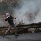 مواجهات المدخل الشمالي لمدينة البيرة اليوم الخميس