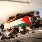 تشييع جثماني الشهيدين محمد شماسنة وعمر الفقيه في بلدة قطنا شمال غرب القدس،