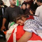 تشييع جثماني الشهيدين محمد شماسنة وعمر الفقيه في بلدة قطنا شمال غرب القدس،