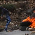 مواجهات قرب سجن عوفر غرب رام الله اليوم الثلاثاء