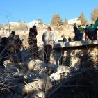 بالصور: الاحتلال يفجر منزل الاسير معاذ حامد في بلدة سلواد شرق رام الله